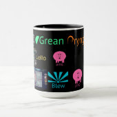 Spielplan für Syntheseteams mit Logos-Cup Tasse (Zentrum)