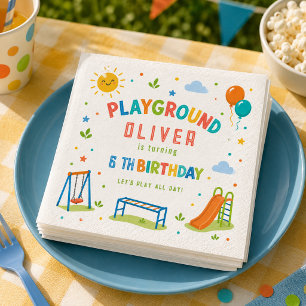 Spielplatz-Abenteuer 6. Geburtstags-Parkparty Serviette