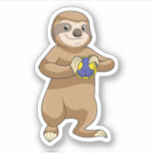 Spielplatz als Handballspieler mit Handball Aufkleber (Vorderseite)