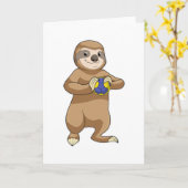 Spielplatz als Handballspieler mit Handball Karte (Gelbe Blume)