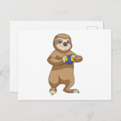 Spielplatz als Handballspieler mit Handball Postkarte (Vorne/Hinten)