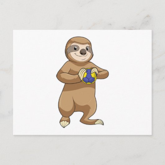 Spielplatz als Handballspieler mit Handball Postkarte (Vorderseite)