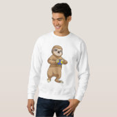 Spielplatz als Handballspieler mit Handball Sweatshirt (Vorne ganz)