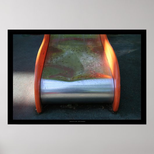 Spielplatz für Kinder 10 Rutsche nach Regen Poster (Vorne)