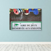 Spielplatz für Kinder 1 Reserve aux Enfants C Leinwanddruck (Insitu (Holzboden))