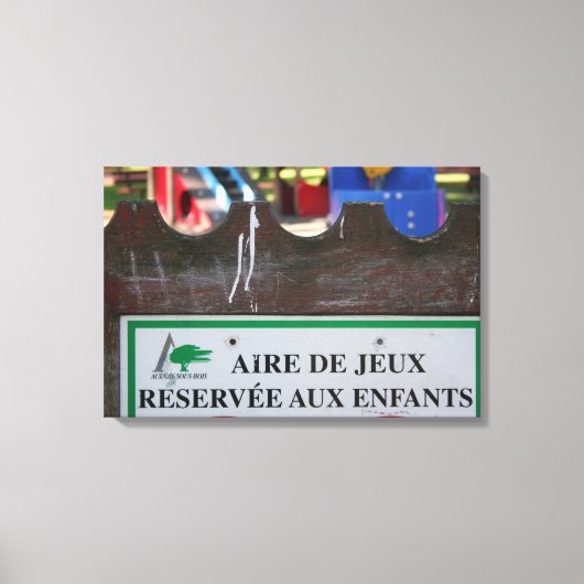 Spielplatz für Kinder 1 Reserve aux Enfants C Leinwanddruck (Vorderseite)