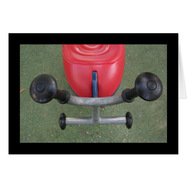 Spielplatz für Kinder 22 Red Teeter-Toter Card (Vorderseite (Horizontal))