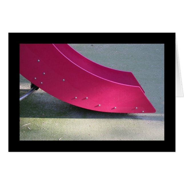 Spielplatz für Kinder 28 Red Slide Card (Vorderseite (Horizontal))