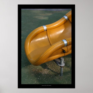 Spielplatz für Kinder 32 Gelbes Slide Poster