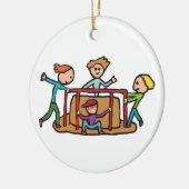 Spielplatz-Karussell Keramik Ornament (Links)