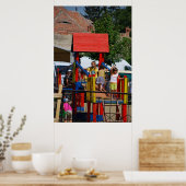 Spielplatz mit Brücke Poster (Küche)