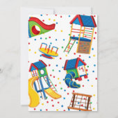 Spielplatz-Party, Geburtstagsfeiertag einladen Einladung (Rückseite)