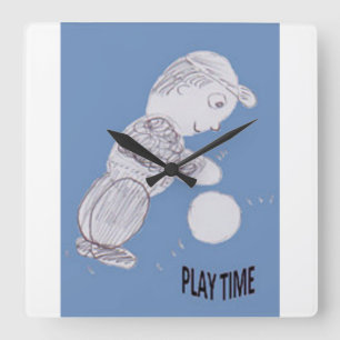 Spielplatz-Quadrat-Wanduhr Quadratische Wanduhr
