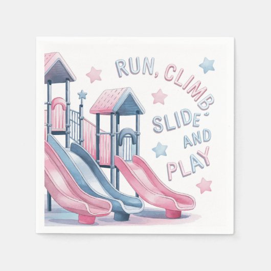 Spielplatz Spaß Geburtstag Bash Serviette (Vorderseite)