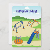 Spielplatzbau - Einladung zum Geburtstag (Rückseite)