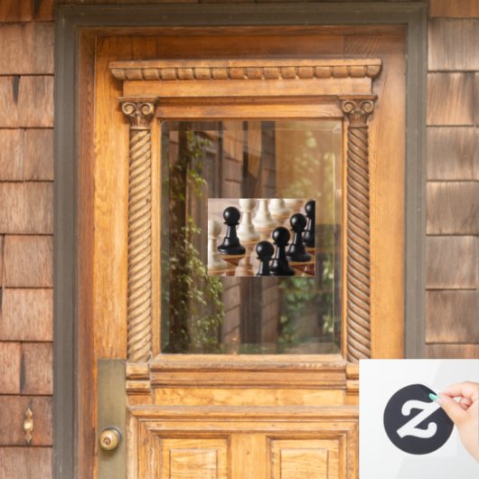 Spielplätze auf dem Schachbrett Fensteraufkleber (Haustür)