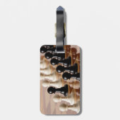 Spielplätze auf dem Schachbrett Gepäckanhänger (Rückseite vertikal)