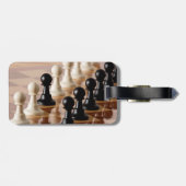 Spielplätze auf dem Schachbrett Gepäckanhänger (Rückseite horizontal)