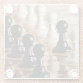 Spielplätze auf dem Schachbrett Glasuntersetzer (Rückseite)