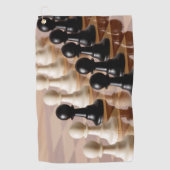 Spielplätze auf dem Schachbrett Golfhandtuch (Vorderseite)