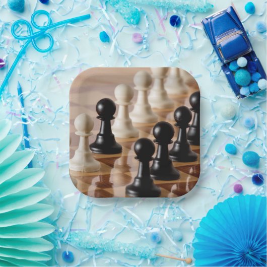 Spielplätze auf dem Schachbrett Pappteller (Party)