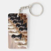 Spielplätze auf dem Schachbrett Schlüsselanhänger (Rückseite)