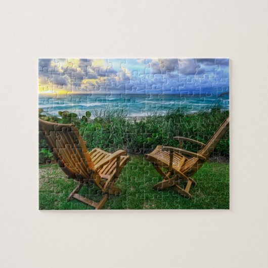 Spielpuzzle-Ocean-Sonnenuntergang Puzzle (Horizontal)