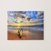 Spielpuzzle-Ocean-Sonnenuntergang Puzzle (Horizontal)
