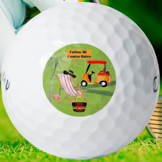 Spielregeln für den Golfplatz Kartbahn Mongram Golfball