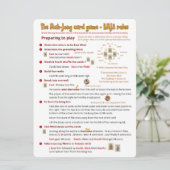 Spielregeln für große Druckkarten - Vorbereiten de Einladung (Stehend Vorderseite)