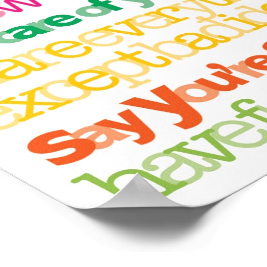 Spielregeln für Kinder Poster (Ecke)