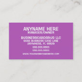 Spielsaal Visitenkarte (Rückseite)