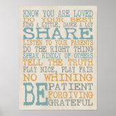 Spielsaalordnung Poster (Vorne)