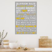 Spielsaalordnung Poster (Küche)