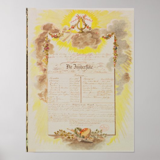 Spielschein für 'The Magic Flute' Poster (Vorne)