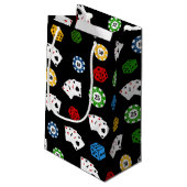 Spielsmuster Spielautomat Party-Tasche Kleine Geschenktüte (Rückseite Schrägansicht)