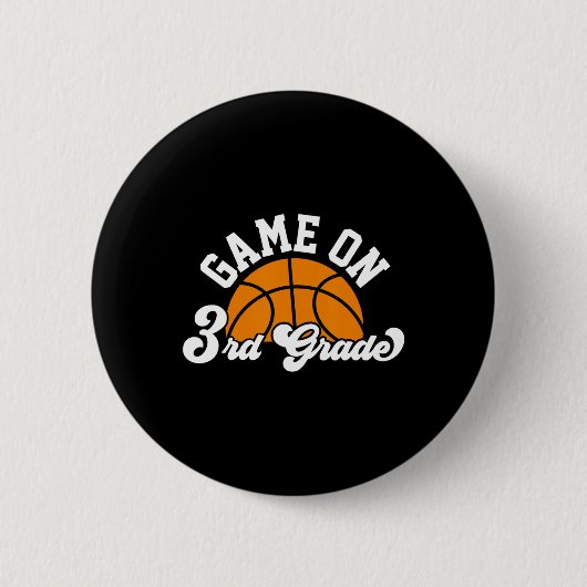 Spielspass auf 3. Klasse Basketball erster Scho-Ta Button (Vorderseite)