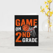 Spielspass auf Basketball der zweiten Klasse Karte (Gelbe Blume)