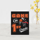 Spielspass auf Basketball erster Klasse Karte (Gelbe Blume)
