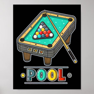 Spielspass Billardtisch Spiel Poster