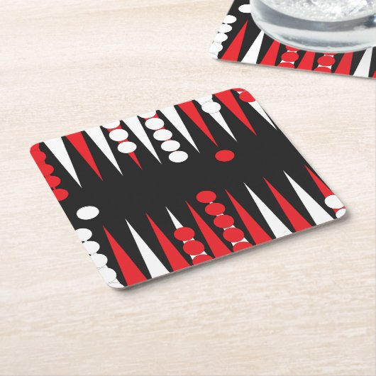 Spielspass für Backgammon Board Rechteckiger Pappuntersetzer (angewinkelt)