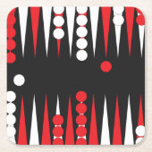 Spielspass für Backgammon Board Rechteckiger Pappuntersetzer (Vorderseite)