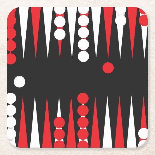 Spielspass für Backgammon Board Rechteckiger Pappuntersetzer (Vorderseite)