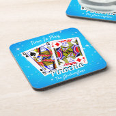 Spielspass für Pinochle Getränkeuntersetzer (Linke Seite)