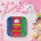 Spielspass für Poker in der Nacht Pappteller (Party)