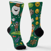 Spielspass und Niedliche Golfspielkunst Socken (Gewinkelt)