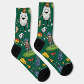 Spielspass und Niedliche Golfspielkunst Socken (Rechts)