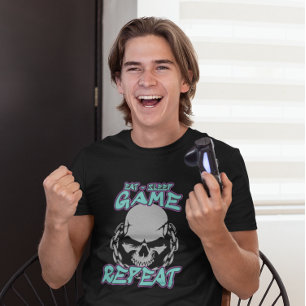 SPIELSPIELE ESSEN WIEDERHOLEN GAMER T-Shirt