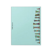 Spielspieler Regenbogenfarben Schachfiguren Set Aq Notizblock (Rotiert)