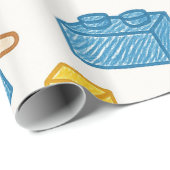 Spielspielzeug Nahtloses Doodle Art Muster Geschenkpapier (Rolleneckpunkt)